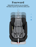 AP02 KL005 Baby Car Seat 360° Rotatable, ISOFIX, Resting Position, Group 0+1/2/3, 9-36 kg, Child Seat with 5-Point Safety Belt