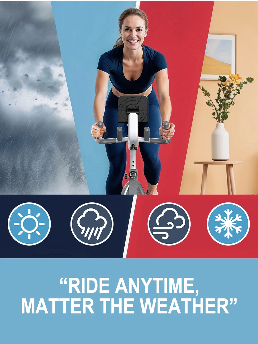 Fysiq Fs50 Exercise Bike 300W, 4-Way Adjustable Ergometer, Indoor Fitness Bike with Rpm Display, Tablet Holder, 150kg Capacity