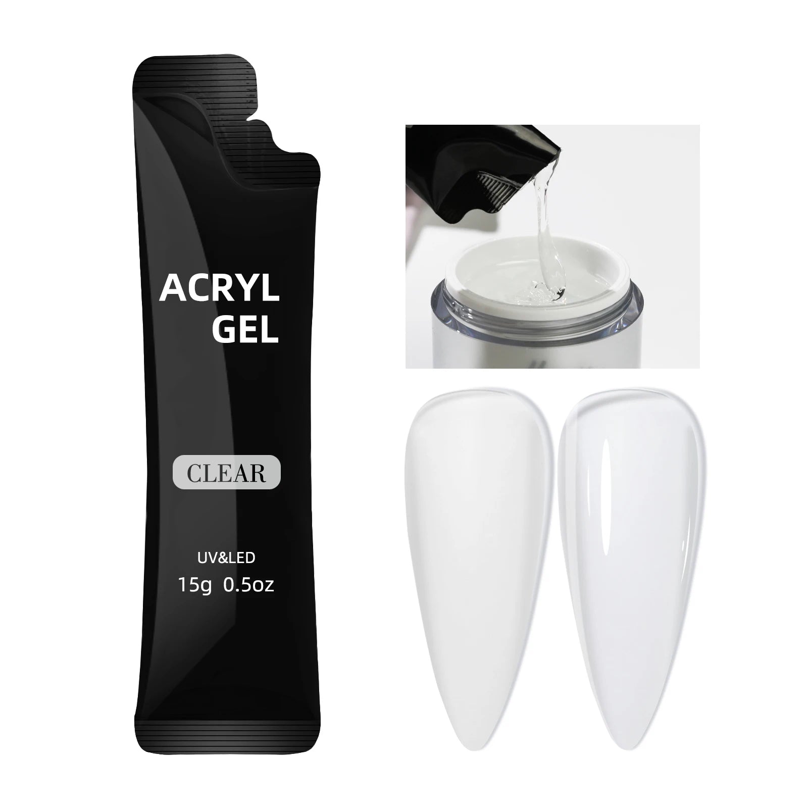 15/30g Quick Builder Nail Gel White Nude Pink Clear Nail Art Extension Gel Multifunctional Acrylic Gel Soak Off UV LED for Salon