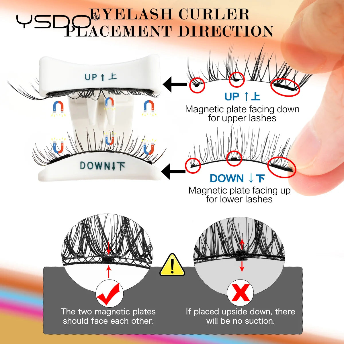 YSDO Magnetic Eyelashes Reusable Winged Magnetic 3D Mink lashes Long-Lasting No Glue Needed False Eyelashes with Tweezer Makeup