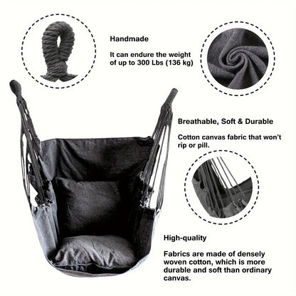 Hangout Haven™ – Chaise hamac relaxante avec sac de rangement