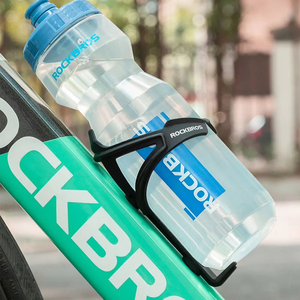 ROCKBROS Cycling Water Bottle+Water Bottle Holder 2-Piece Set -750ml Sports Water Bottle+Integrated Molded Water Bottle Holder