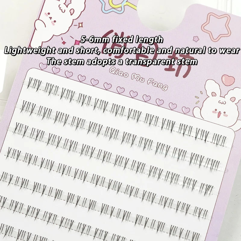 5-7mm Air Lower Eyelashes Fairy Fake LashesSegmented Natural Under Lashes Manga Bottom Lashes Makeup Eyelash Makeup Tool10 Rows