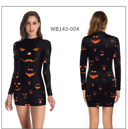Women's Halloween Costume Dress Cosplay Nurse Costume Uniform Party Sexy Tight Skirt Dress For Female Skeleton Party Carnival