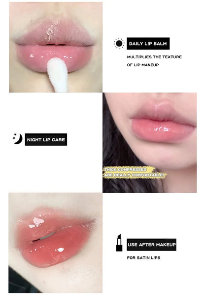 Gege Bear Crystal Jelly Fruit Lip Oil Peach Grape Avacado Hydrating Moisturizing Nourishing And Lightening Lips Line