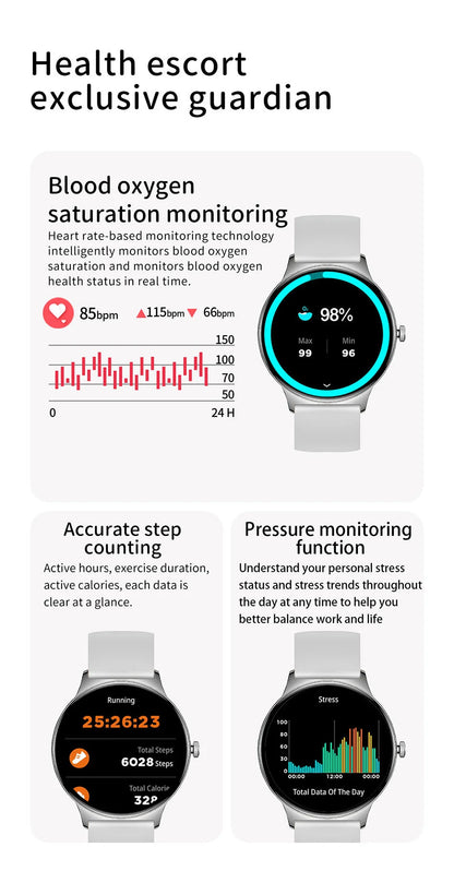 2025 Ultra-thin Durable Women Smart Watch 1.43" Amoled Screen Wireless Call Sports Health Fitness Women Watches For Android iOS
