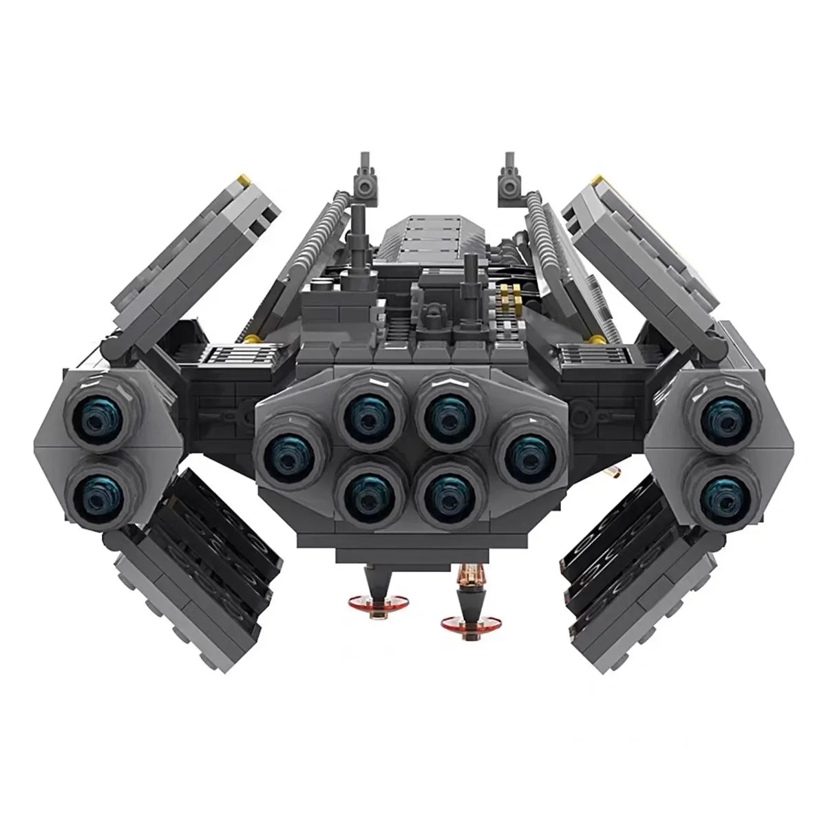 Bricklink MOC Hell Space Wars Game Divers 2 Super Destroyer Spaceship Sets Creative Building Blocks Kid Toys Christmas Gift