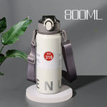 Stainless Steel Thermo Bottle Thermal Water Bottle Large Capacity Tumbler Portable Cold Hot Drinks Thermos Cup Fitness Cold Hot