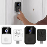 New Smart Video Doorbell Camera with Chime WiFi Wireless Night Vision Indoor Security Two-Way Intercom Door Bell for Home Office