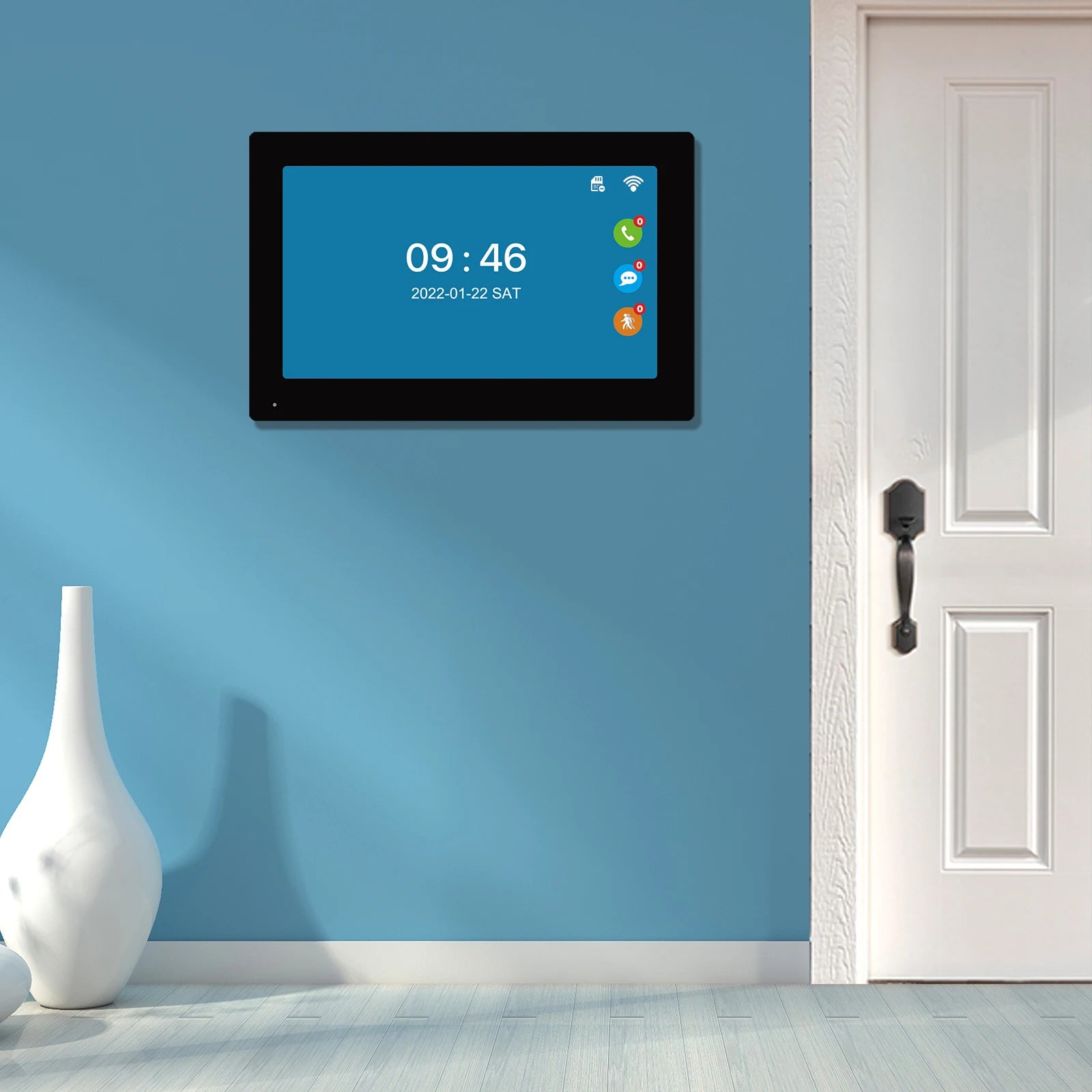 Wireless Wifi Video Doorbell System, 1080P Doorphone Door Camera, 7 Inch Touch Screen, Video Intercom 32GB card for Home 4 Wire