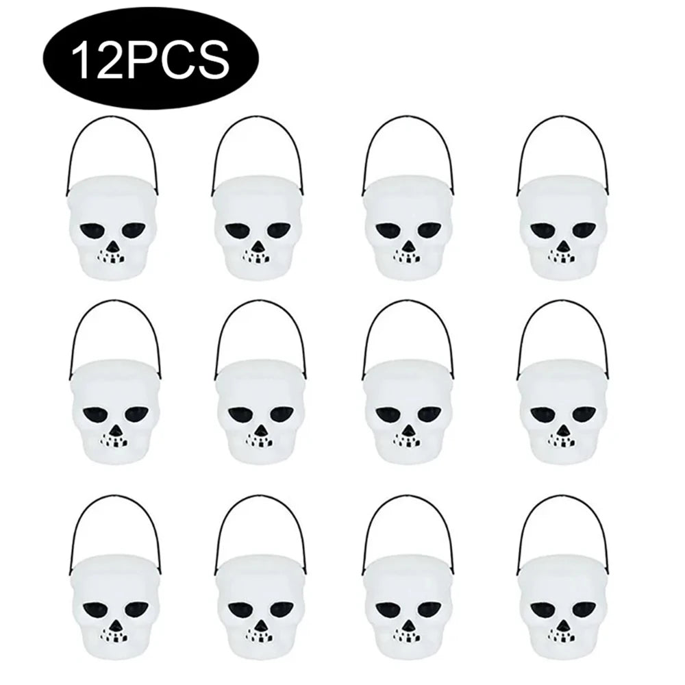 Halloween Witch Cauldron Decoration,Mini Black Plastic Witches Cauldron,Pumpkin Treat Bucket,Candy Basket,Trick Or Treat