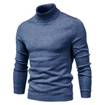 New Quality Winter Mens Sweaters Casual Turtleneck Thick Pullovers Solid Color Warm Slim Fit Turtleneck Sweaters Pullover Men