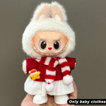 17cm Mini Plush Doll'S Clothes Outfit Accessories For Korea Kpop Labubu V1 V2 V3 Christmas onesie hat set Clothing