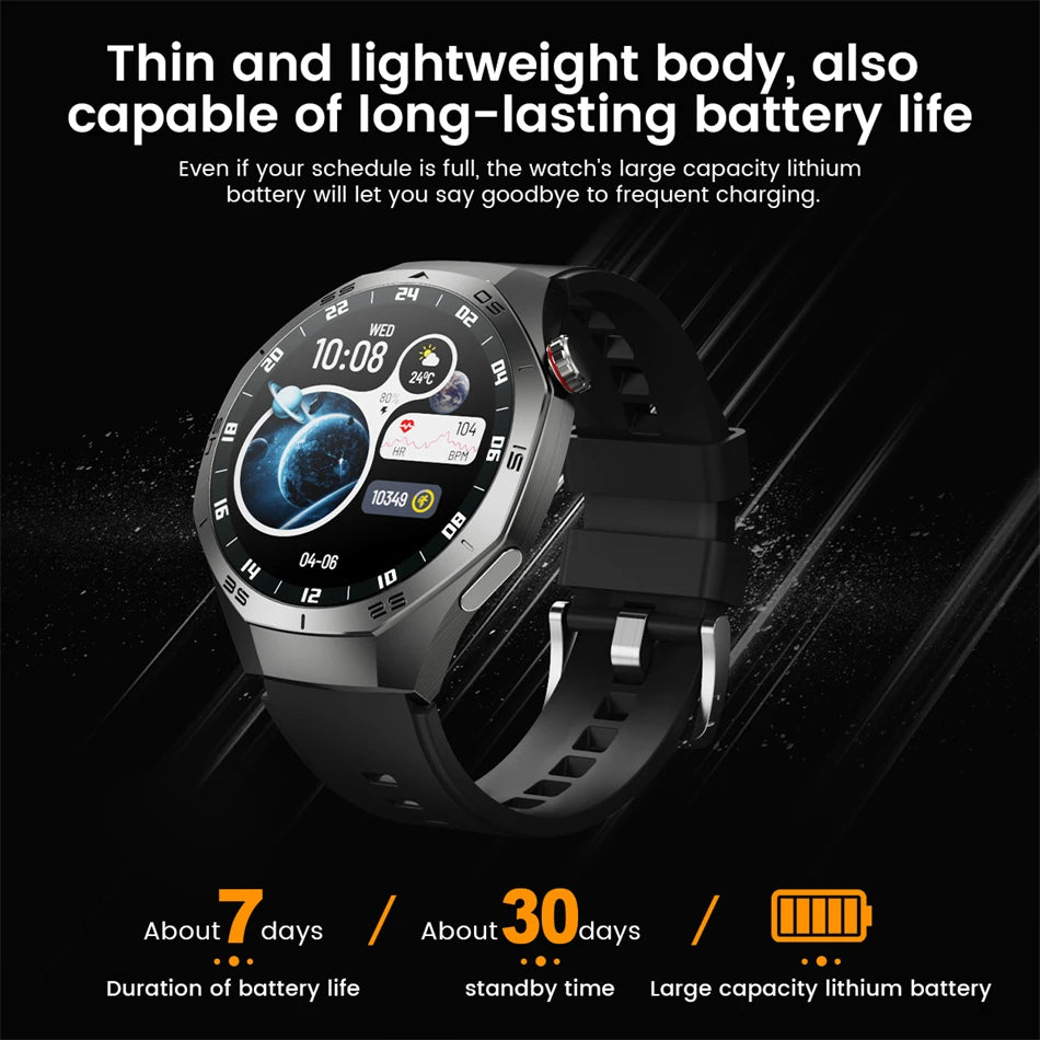 For HUAWEI GT5 Pro Smartwatch Men 360*360 HD AMOLED Screen GPS Motion Track Heart Rate Bluetooth Call IP68 Waterproof Smartwatch