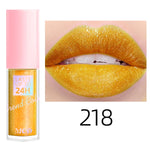 18 Colors Glitter 1pcs Lip Glaze Long Lasting Lip Gloss Waterproof Liquid Lipstick Makeup Lip Oil Lip Tint Moisturizing Lip Balm