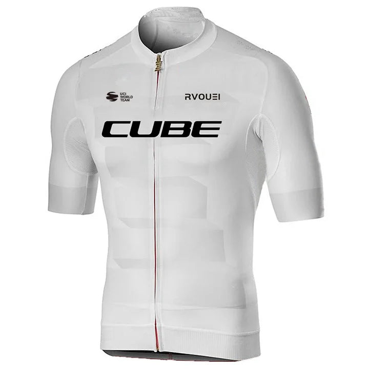 Cube Cycling Jersey Set – Men’s Summer Short Sleeve Bike Shirt & Padded Bib Shorts, Road & MTB Bicycle Clothing Maillot Ciclismo