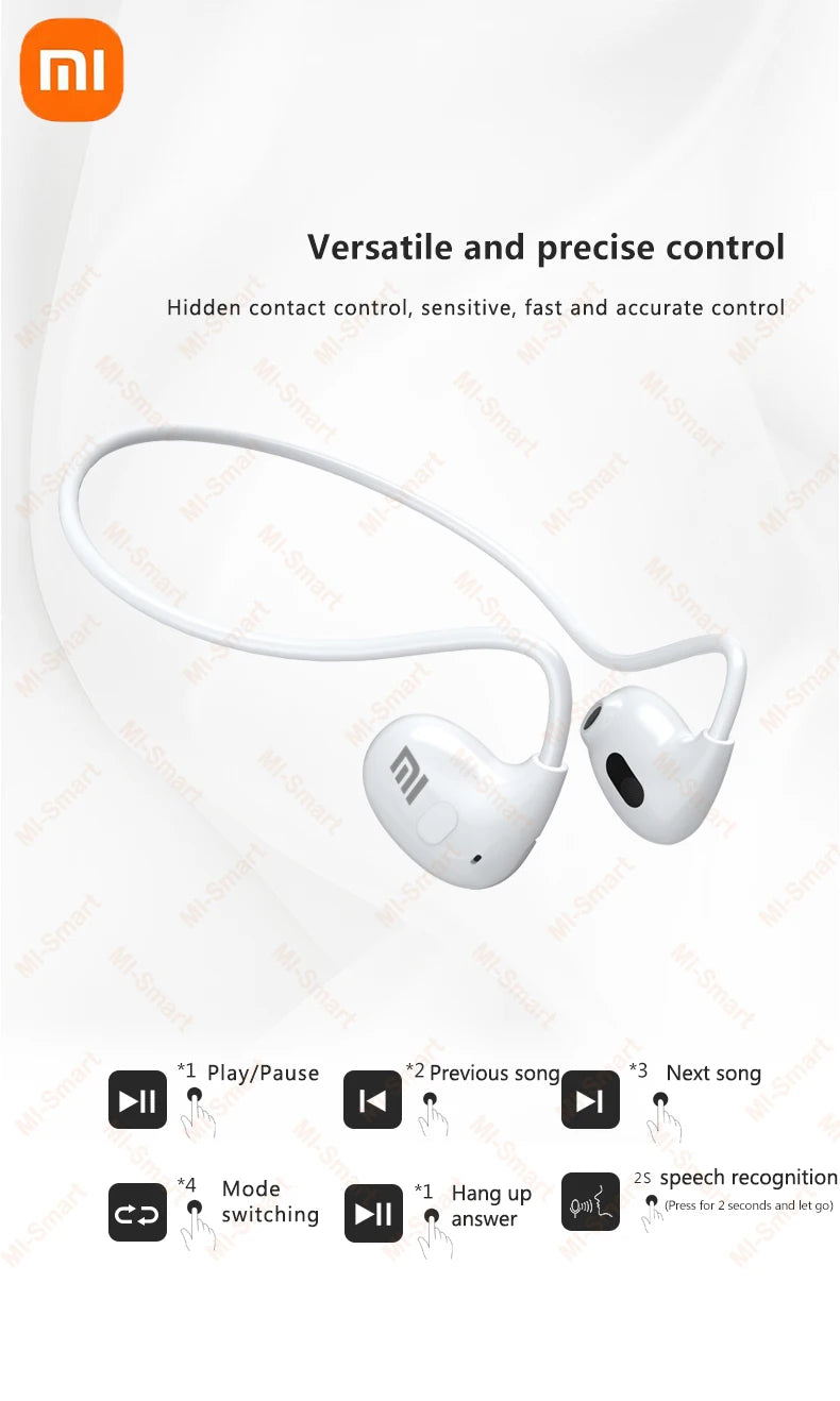 Xiaomi Wireless Bluetooth 5.3 Headphones Bone Conduction Waterproof Headset Stereo Over-Ear Sports Earphones Earbuds with Mic