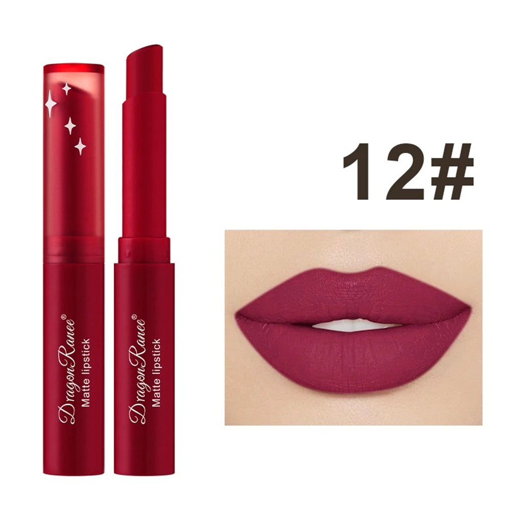 Nude Matte Lipstick Waterproof Lip Sticks Not Fading Sexy Red Velvet Lipsticks for Women Make Up Long Lasting Lip Cosmetics