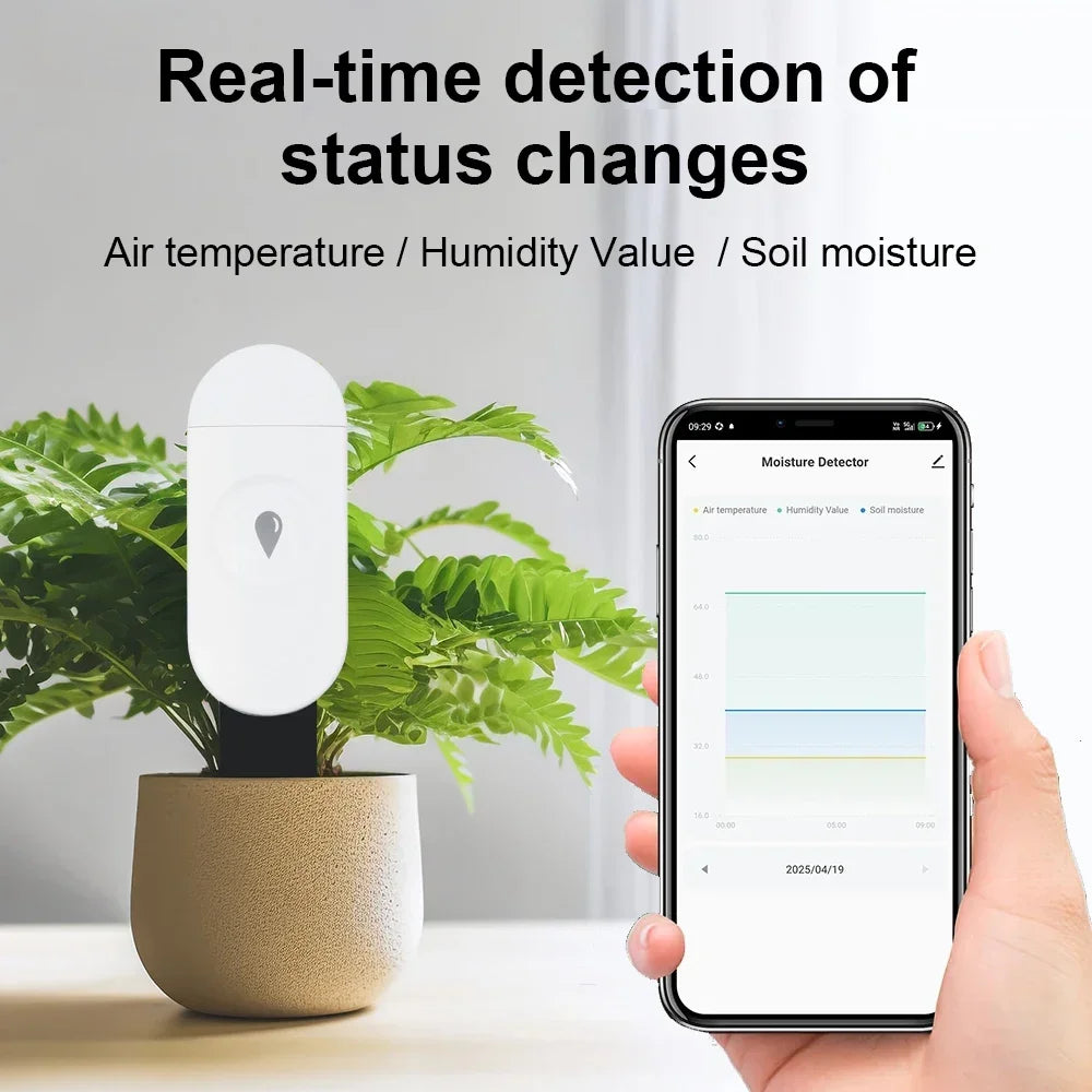Tuya Zigbee Temperature Humidity Moisture Detector Smart Soil Tester Moisture Sensor Real Time Monitor Support Home Assistant Z2