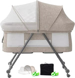 Baby Reisbed met Matras & Stille Wielen – Omvormbare Schommelwieg