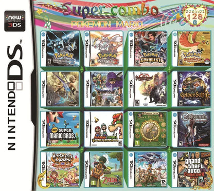 Game Combo Card for 3DS/NDS – 208 in 1, 510 in 1, 482 in 1, 23 in 1 Classic