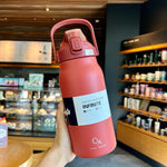 1.3L/1.7L Large Capacity Thermo Bottle Outdoor Mug Stainless Steel Thermos Water Bottle Portable Vaccum Flask Cold And Hot Tumbl