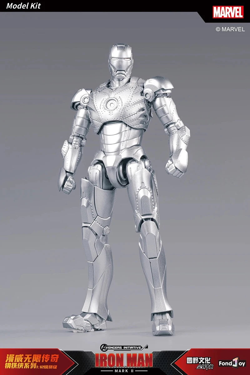 Fondjoy Marvel Iron Man MK1 Assemble Toy ABS Material First Generation Iron Man 1/12 Action Figures Toy Birthday Gifts for Boys