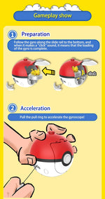 Genuine Pokemon Toys Ball Battle Gyro Pikachu Charmander Squirtle Mew Action Figure Model Pokeball Birthday Gift For Childre