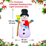Christmas Inflatable Decorations - Branch Snowman, Santa Claus, Gingerbread Man, Gift Bag Snowman LED Light Lawn Decorations