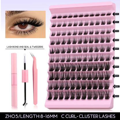 DIY Lash Extension Kit Individual Eyelash Extension Kit Cluster Lashes Kit Lash Glue Remover for Eyelash Extensions Makeup