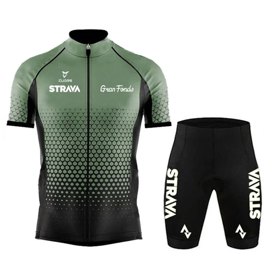 STRAVA wielershirtset voor heren