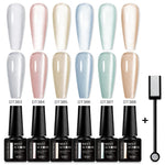 7pc Cat Magnetic Nail Gel Polish Set Long Lasting Glitter Nail Supplies Soak Off UV/LED Vernis Gel Kit for Manicure Design