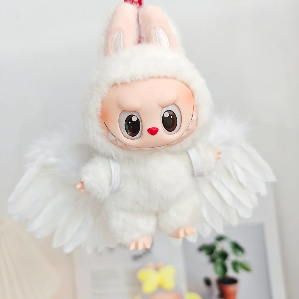 Doll Clothes For Labubu V1 V2 V3 Doll Plush Idol Doll Angel Wings Serise Decoration Accessories Diy Toy Sitting Party Fans Gift