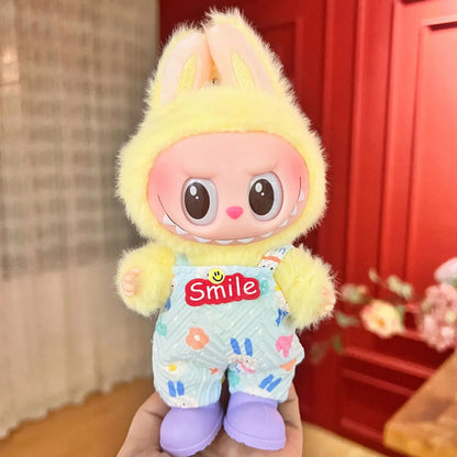 New Labubu Clothing Popular New Products Fashion Velcro 17cm Doll Cute Dress Casual Set Skirt Plush Toy Clothing