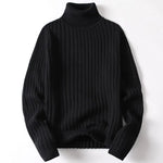 Fashion Mens Turtleneck Sweater Knittde  Pullovers Mens Clothes Autumn Winter Casual Sweater Turtleneck Slim Fit Warm Pullovers