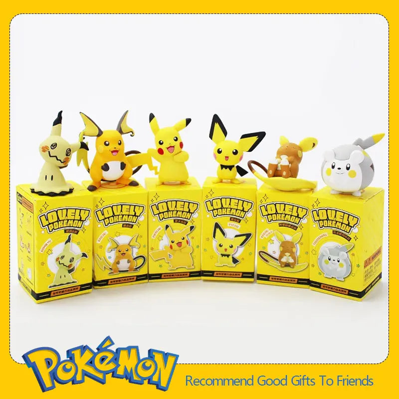 Pokemon Pikachu Anime Action Figure Toy Pvc Toy Model Hand Made Anime Dolls Toys Game Peripheral Toys Ornaments Gifts For Kids
