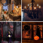 76x183cm Halloween Decorations Black Creepy Gauze Cloth Window Table Door Net Spooky Fancy Dress Party Haunted House Wall Decor
