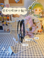 20cm Bjd Doll Clothes Storage Rack Shoe Display Rack Doll Mini Labubu Clothes Hanger Storage Box Clothes Support Rack Kids Gift