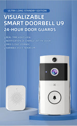 Smart Visual Doorbell with Solar Panel, Anti-Explosion Design, Real-Time Monitoring, Voice Distortion, Waterproof Cover