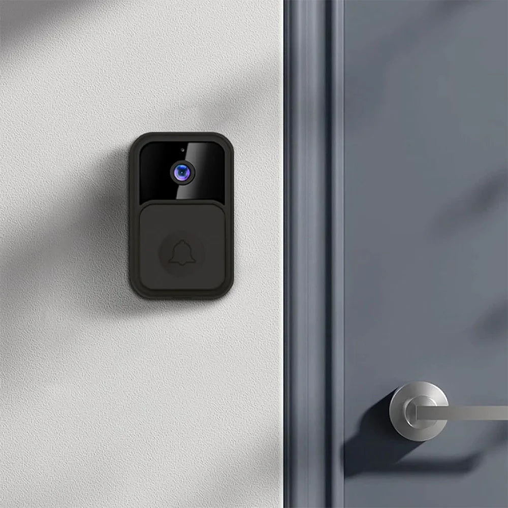 WiFi Wireless Doorbell Camera with Chime Smart Video Night Vision Indoor Security Two-Way Intercom Door Bell for Home Office