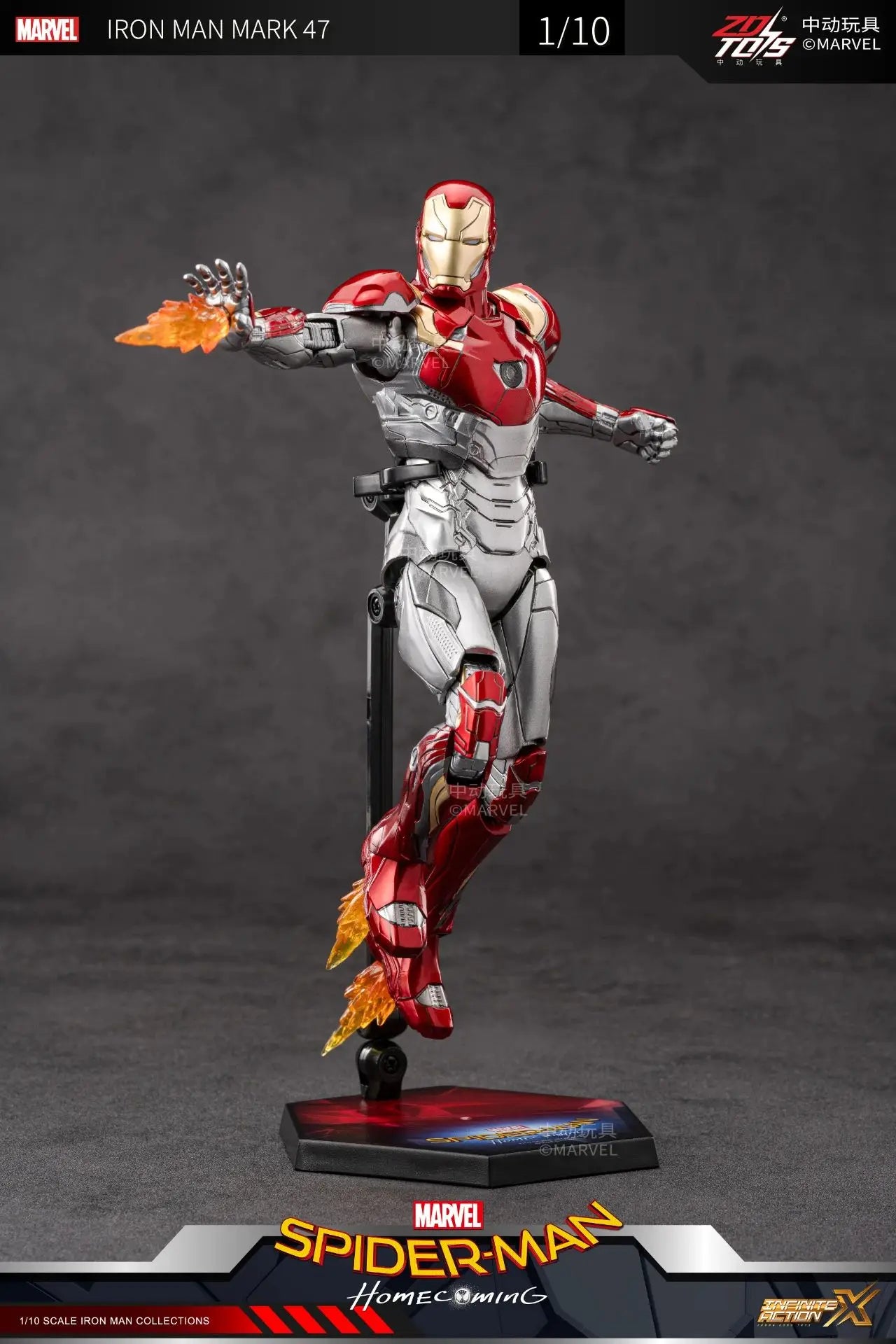 ZD Toys Iron Man MK15 MK16 War Machine MK2 Action Figure Iron Man Mk47 MK35 Red Snapper 1/10 Scale Iron Man Collections Gift