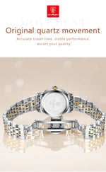 POEDAGAR Fashion Ladies Watch Waterproof Luminous Date Week Watch for Woman High Quality Stainless Steel Women's Quartz Watches