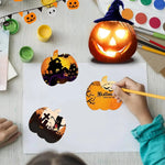 10/20pcs Wooden Pumpkin Cutouts Halloween Pumpkin Wood Ornaments with Rope Pumpkin Wooden Decorative for DIY Wood Chips