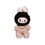 For labubu Big Into Energy Series clothes doll funny head cover mask gold necklace Travel Style Kid Toy For labubu Ropa