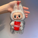 1PC Transparent Protective Cover For LABUBU Coca Cola Happy Factor  Dustproof Cover Storage Box Backpack Hanging Decor (No Doll)