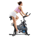 Formill QK116 Indoor Magnetic Spinning Bike, 6KG Flywheel Home Exercise Bike with LCD Display, Adjustable Resistance, Quiet Belt