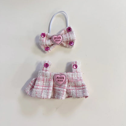 17cm Mini Plush Doll'S Clothes Outfit Accessories For Korea Kpop Exo Labubu Idol suit Clothing Gift，Only clothes and no dolls