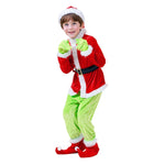 Christmas Party Role Costume Red and Green Holiday Dress Up Outfit