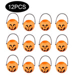 Halloween Witch Cauldron Decoration,Mini Black Plastic Witches Cauldron,Pumpkin Treat Bucket,Candy Basket,Trick Or Treat