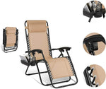 Homfa Folding Sun Lounger Set with Table